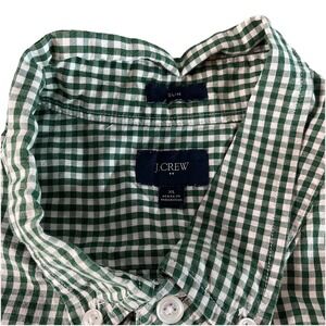 J Crew Performance Slim Untucked Check Button Shirt Men's Medium Gingham‎